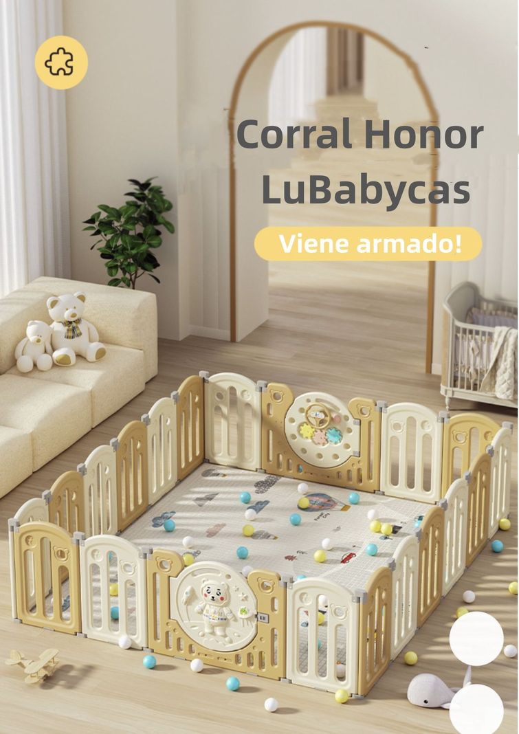 Corral Bebé 153x160cm Con Accesorios Lubabycas-1