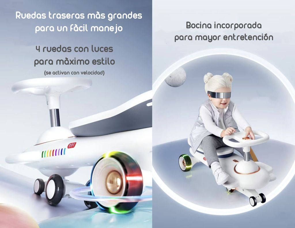 Correpasillo Andador Swing Car Blanco Playkids By Lubabycas-3