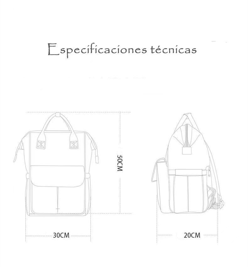 Mochila Pañalera Maternal Con Accesorios Rosada Lubabycas-6