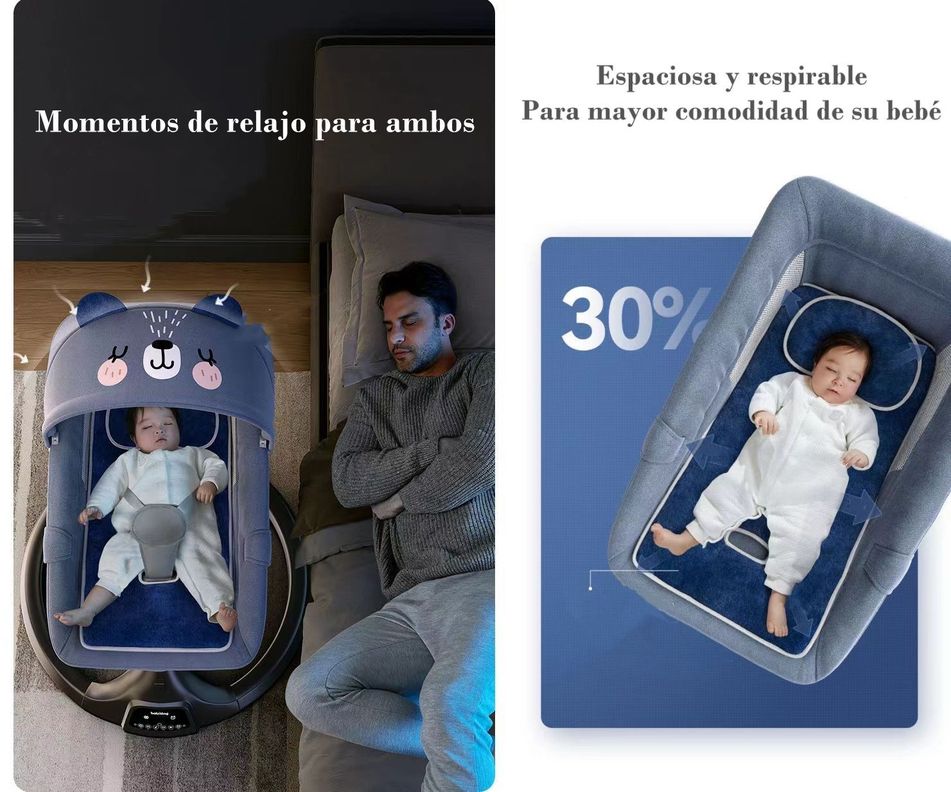 Mecedora Eléctrica Reclinable Bluetooth Lubabycas Osito-1