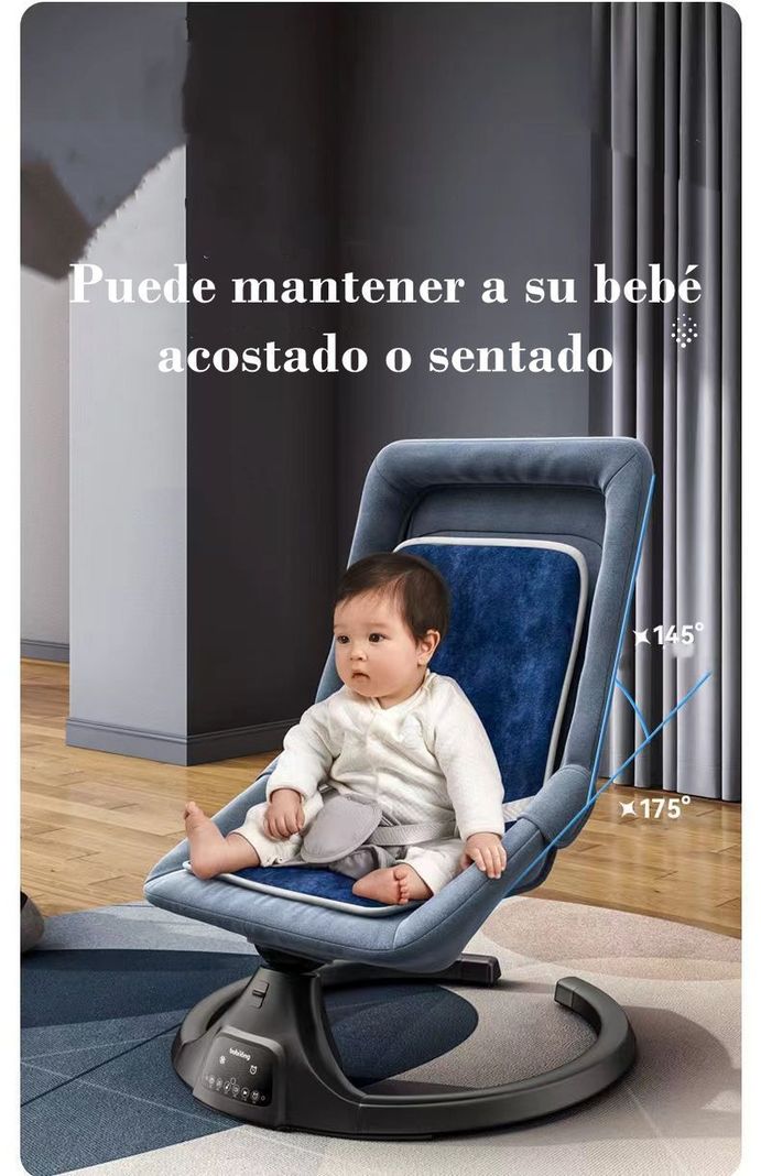 Mecedora Eléctrica Reclinable Bluetooth Lubabycas Osito-3