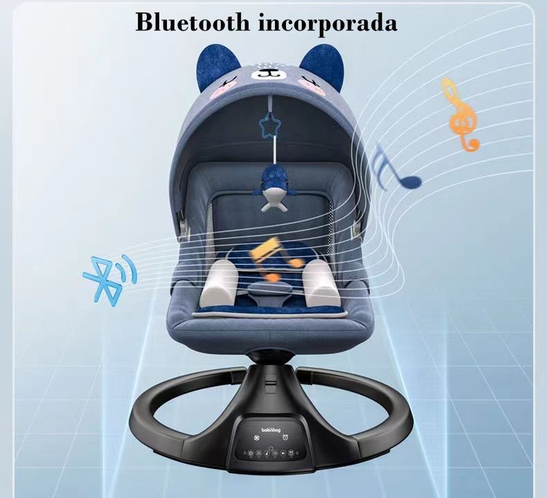 Mecedora Eléctrica Reclinable Bluetooth Lubabycas Osito-5