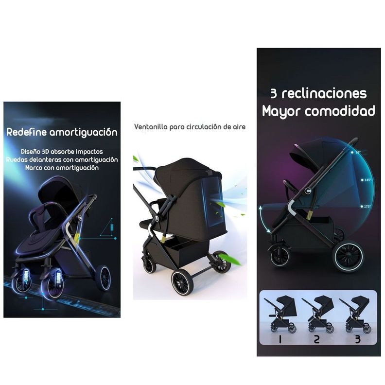Coche De Paseo Reversible Multiposiciones Lubabycas Minnie-4