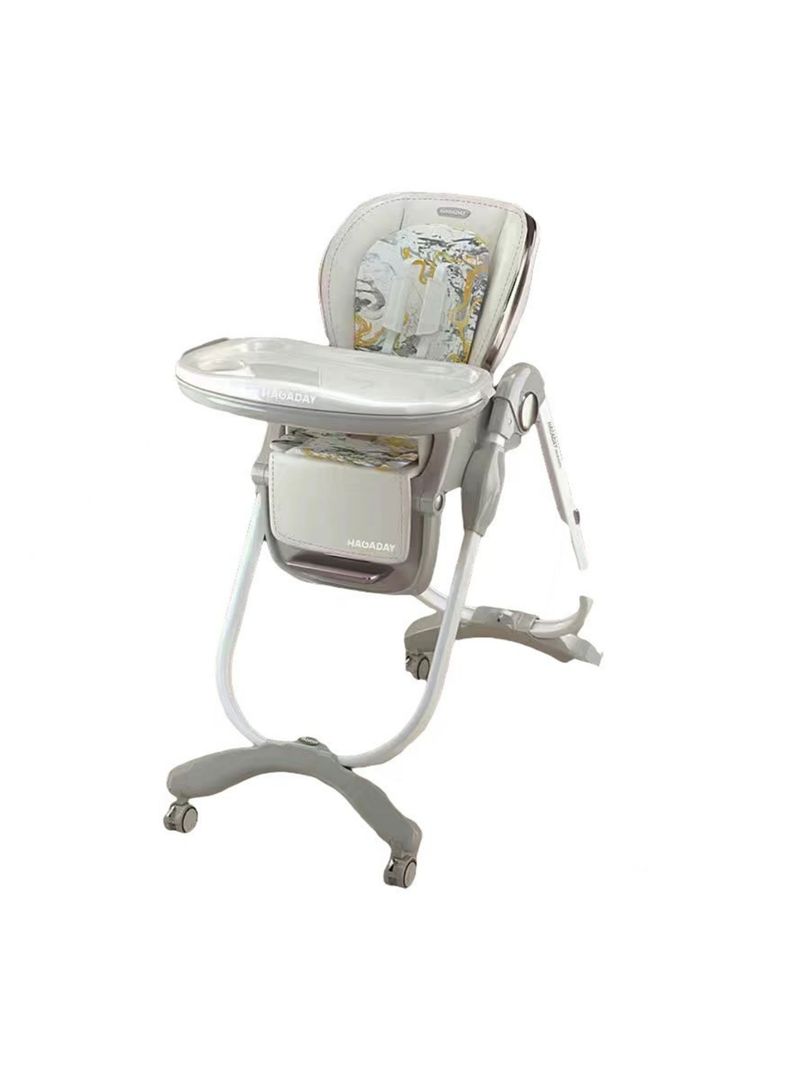 Silla De Comer Lujosa Reclinable Hagaday Blanca Lubabycas-0
