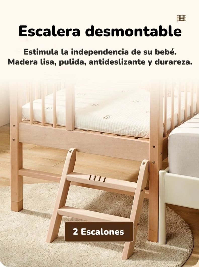 Cama Colecho 4 Laterales Con Colchón Y Sabana Plus LuBabycas-4