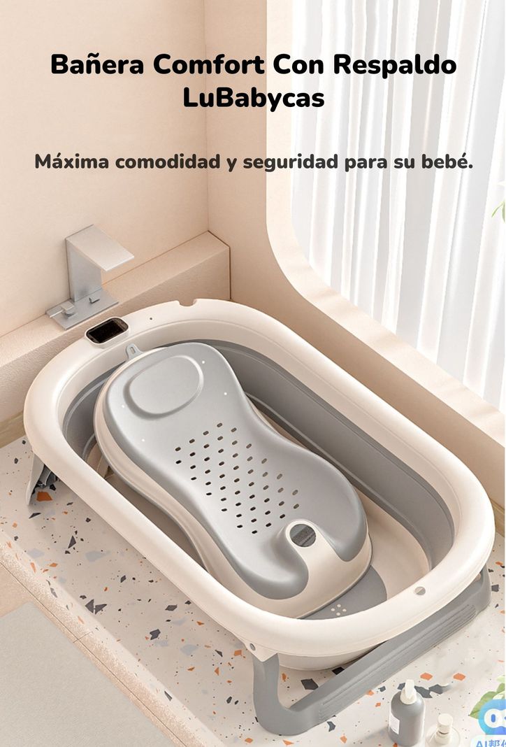 Bañera Con Respaldo De Ducha Comfort Café LuBabycas-1