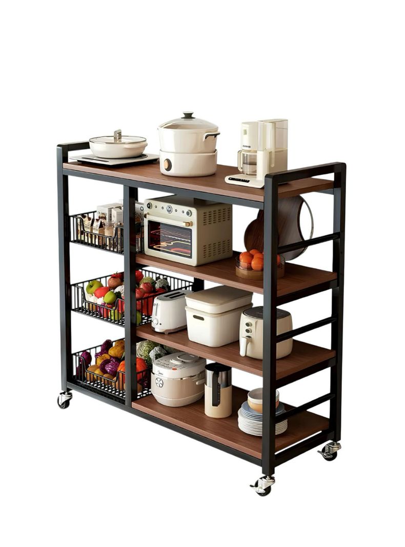 Estantes Organizador Repisa Cocina 4 Niveles 80cm Cafe