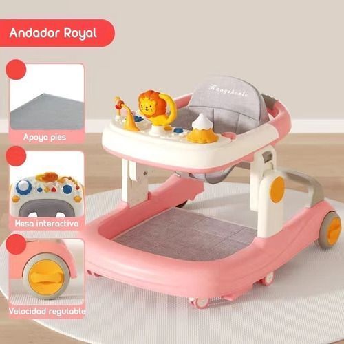 Andador Con Apoya Pies Y Más Accesorios Lubabycas Rosado-1