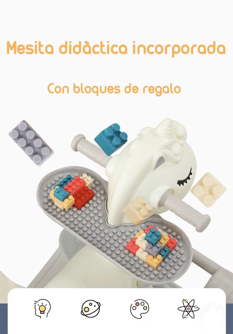 Correpasillo Andador Balance 3 En 1 Con Accesorios Blanco-3
