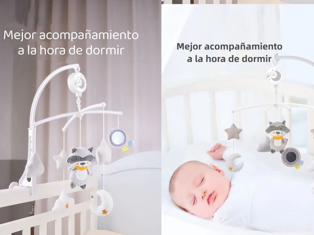 Móvil Musical 360° Con Caja Lubabycas Buho-1