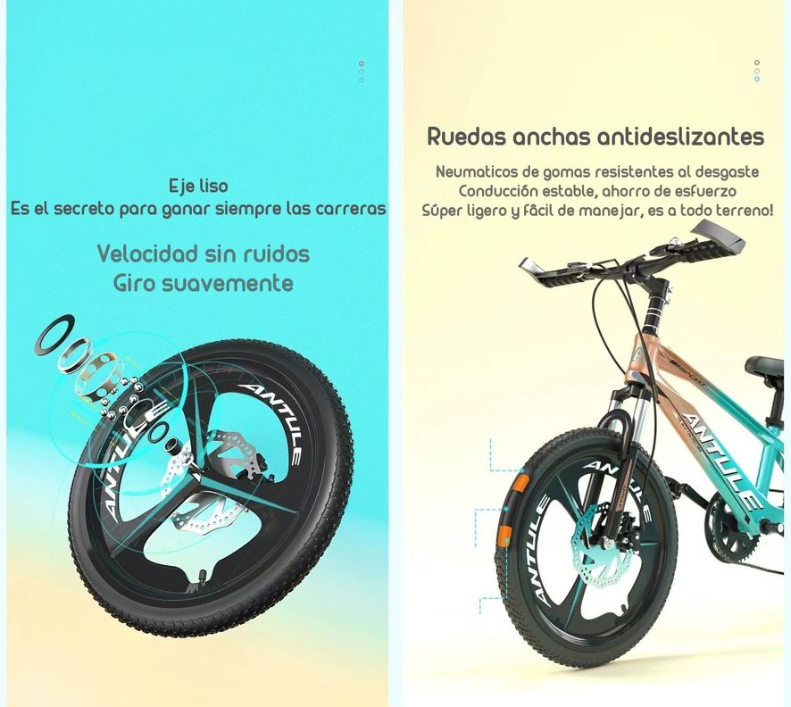 Bicicleta Infantil 8-10 Años Aro 20 Lubabycas Verde-5