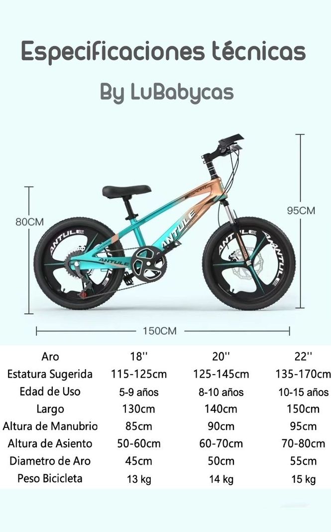 Bicicleta Infantil 8-10 Años Aro 20 Lubabycas Verde-6