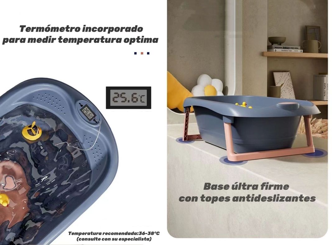 Bañera Premium Con Lavapelo Y Accesorios Lubabycas Naranja-6