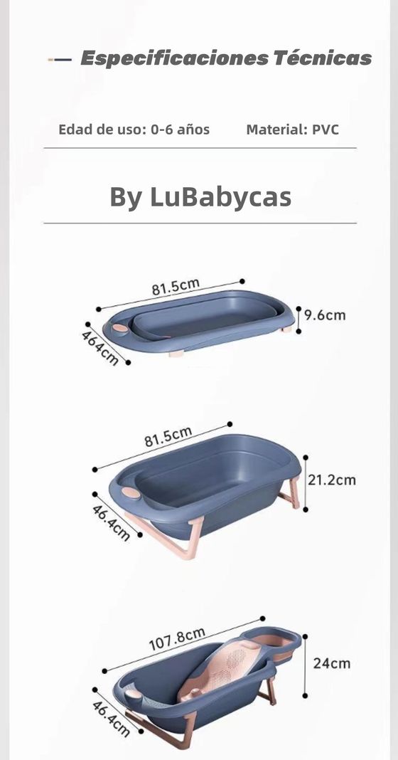 Bañera Premium Con Lavapelo Y Accesorios Lubabycas Naranja-7