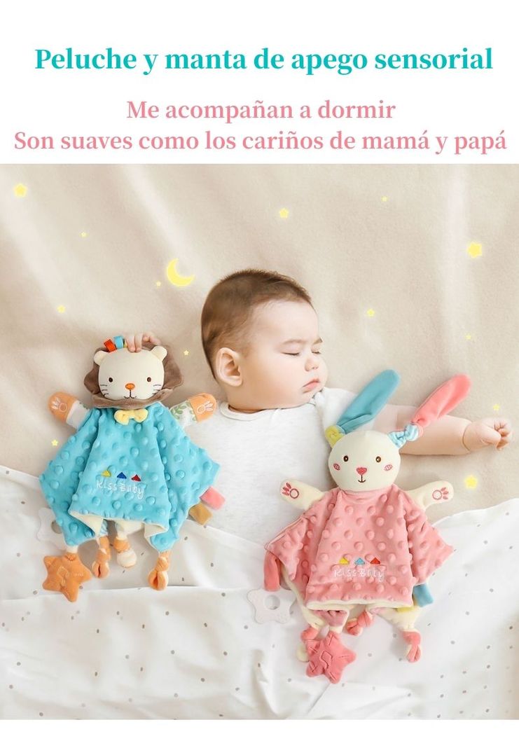 Peluche De Apego Sensorial Algodón Bella Lubabycas-1