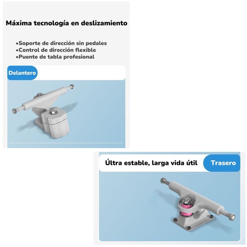 Skate Patineta De Madera Con Luces Freestyle Negra LuBabycas-2