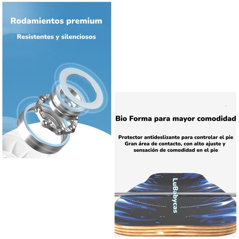 Skate Patineta De Madera Con Luces Freestyle Negra LuBabycas-5