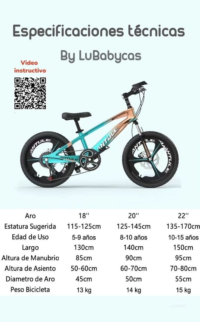 Bicicleta Infantil 5-9 Años Aro 18 Lubabycas Verde-6