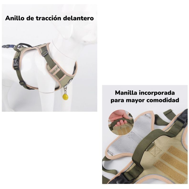 Arnés Para Perro Ajustable Con Correa Reflectantes Mimi M-5