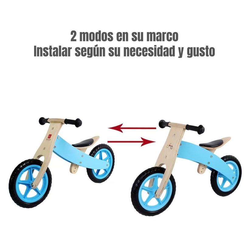 Bicicleta de Equilibrio Madera Wood LuBabycas-6