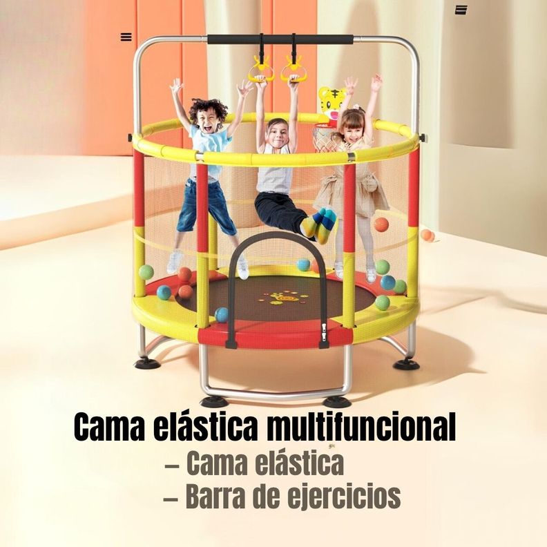 Cama Elástica Resistente 150cm Más Juegos By LuBabycas-1