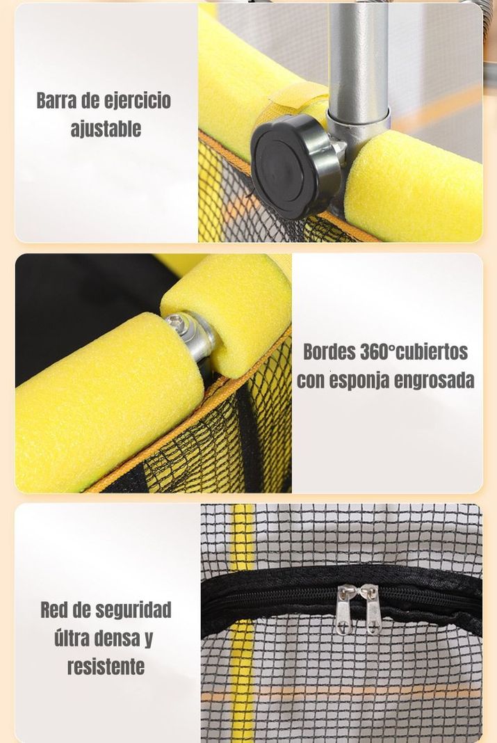 Cama Elástica Resistente 150cm Más Juegos By LuBabycas-4