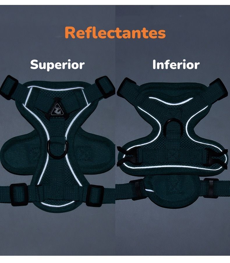Arnés Para Perro Ajustable Con Correa Reflectantes L-6