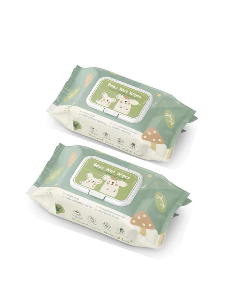Toallitas Húmedas Con Tapa Pack 2x80 Unidades LuBabycas