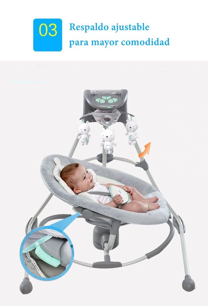 Columpio Mecedora Electrico 360° Ingenuity Lubabycas-4