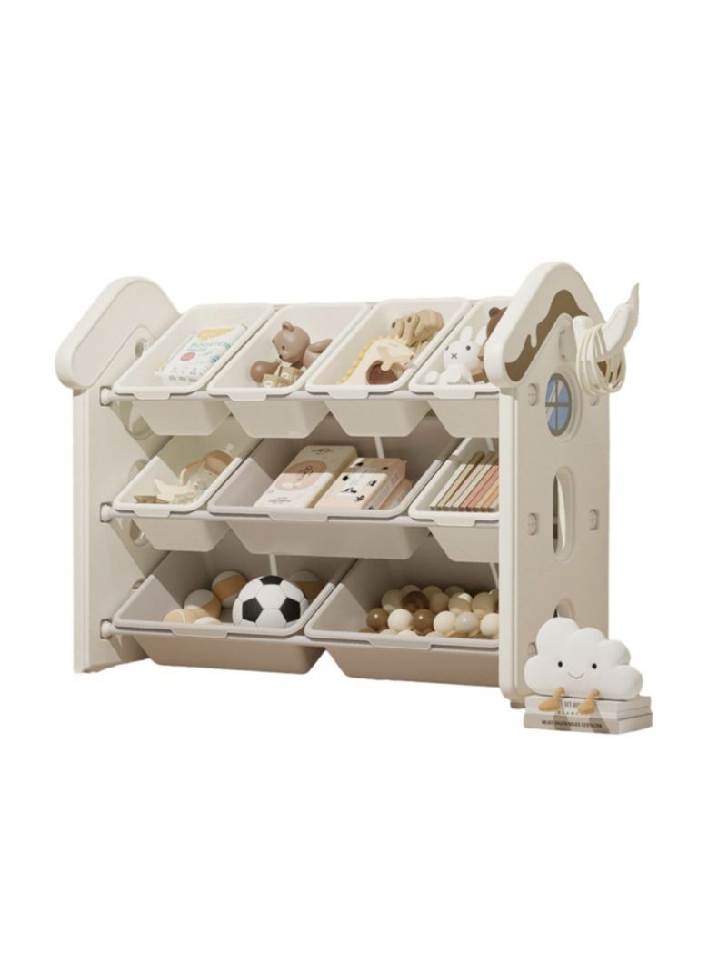 Estante Infantil Organizador De Juguetes Blanco By LuBabycas-0
