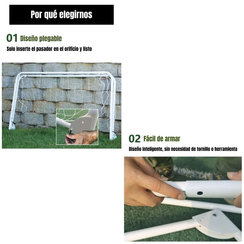 Arco De Fútbol 183x91cm Con Bolso De Transporte LuBabycas-3