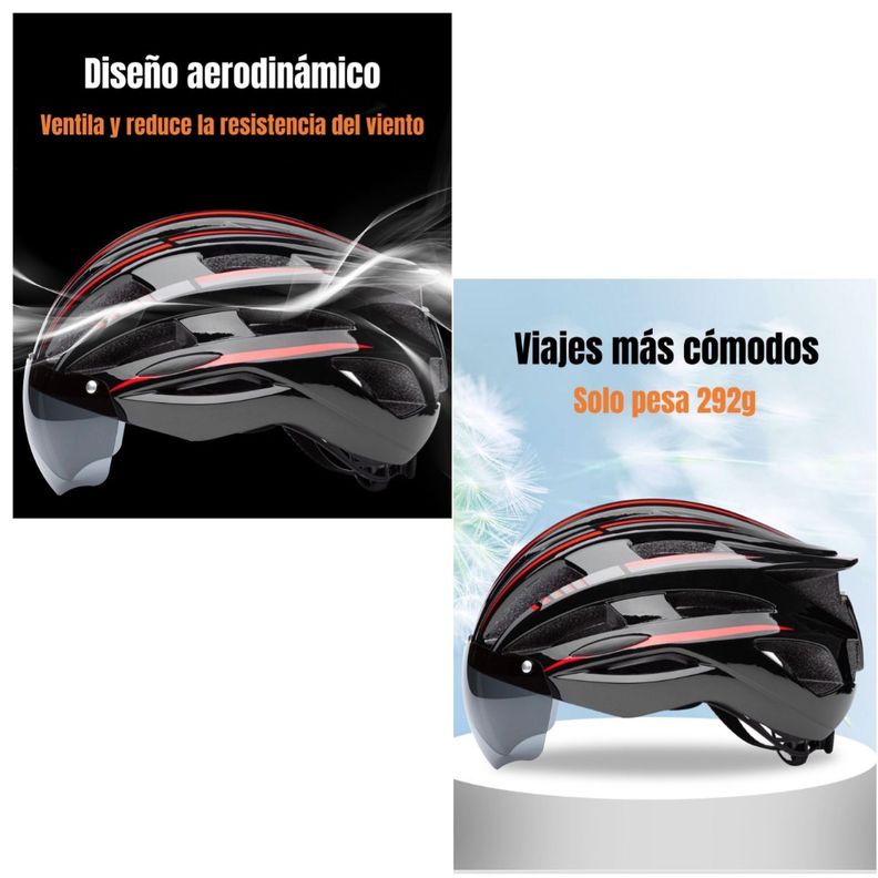 Casco Bicicleta Con Mica Facial Magnética LuBabycas-2