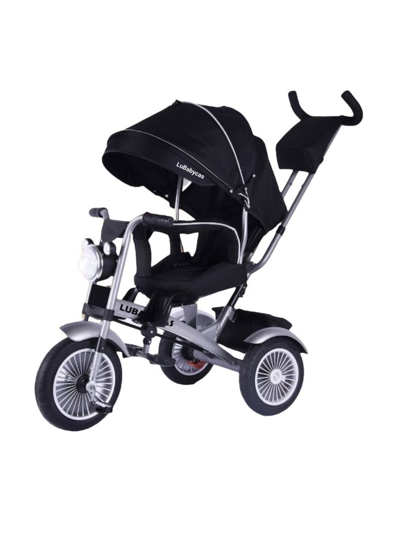 Triciclo Multifuncional 360° Con Luces Lubabycas Negro-0