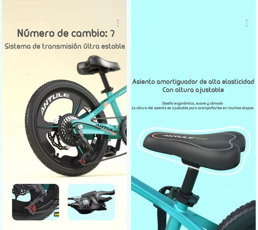 Bicicleta Infantil 10-15 Años Aro 22 Lubabycas Rosada-2