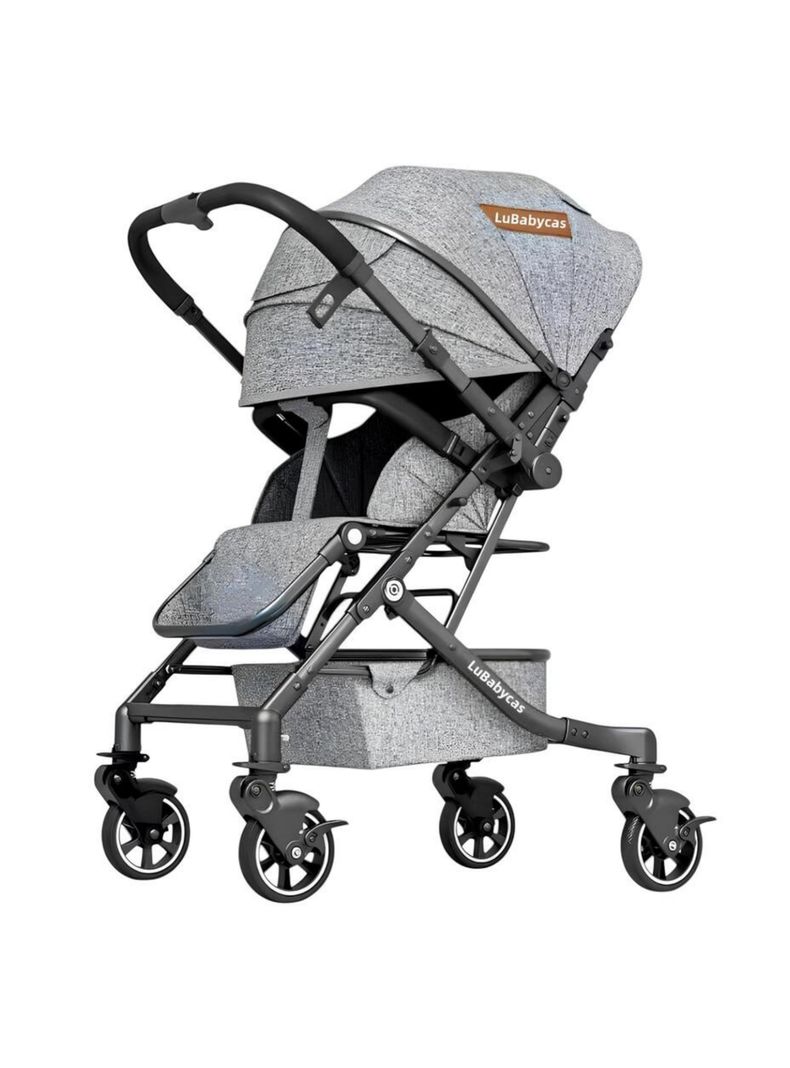 Coche De Paseo Reversible 4 Ruedas 360°Space Gris LuBabycas-0