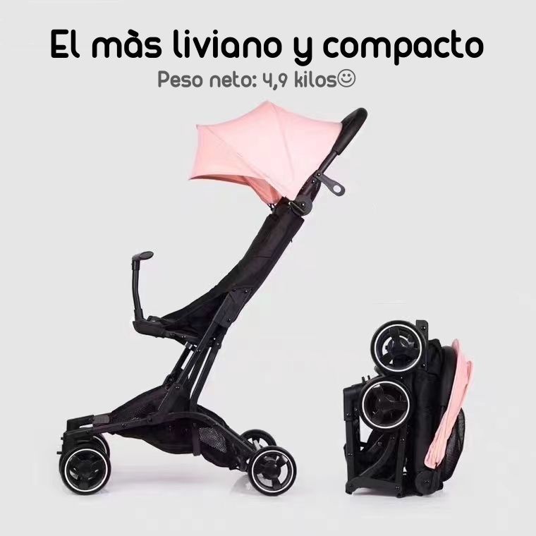 Coche De Paseo Premium Últra Compacto Lubabycas Negro-5