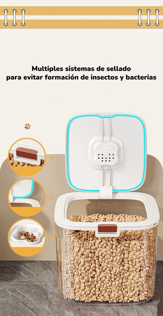 Contenedor De Alimentos Para Mascotas 30KG By LuBabycas-6