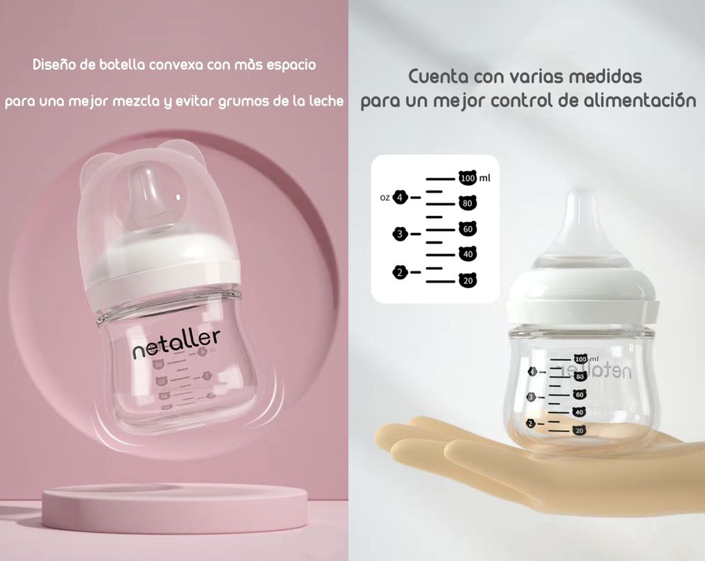 Set 2 Mamaderas Con Protectores 3 Chupetes Caja Lubabycas-5