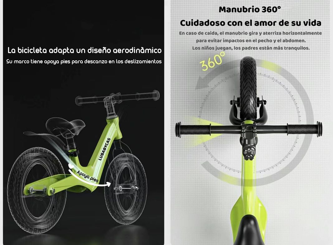 Bicicleta De Equilibrio Aprendizaje 2-8años Lubabycas Rosada-4