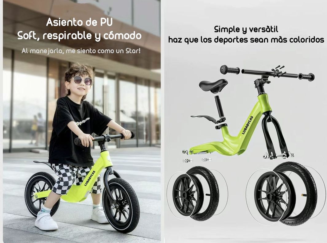 Bicicleta De Equilibrio Aprendizaje 2-8años Lubabycas Rosada-6