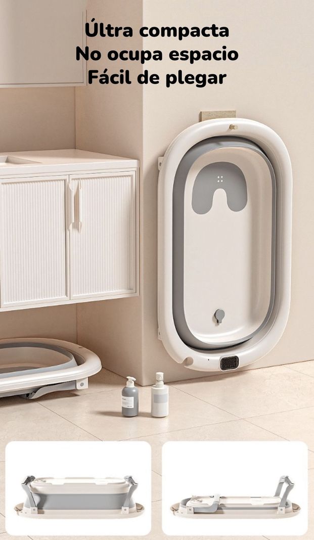 Bañera Con Respaldo De Ducha Comfort Gris LuBabycas-4