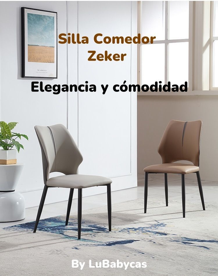 Pack 2 Sillas De Comedor Estilo Italiano Zeker By LuBabycas-1