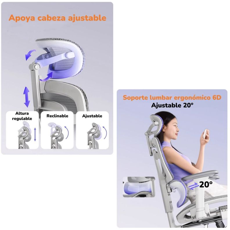 Silla De Escritorio Reclinable Reposapies Q9 By LuBabycas-2