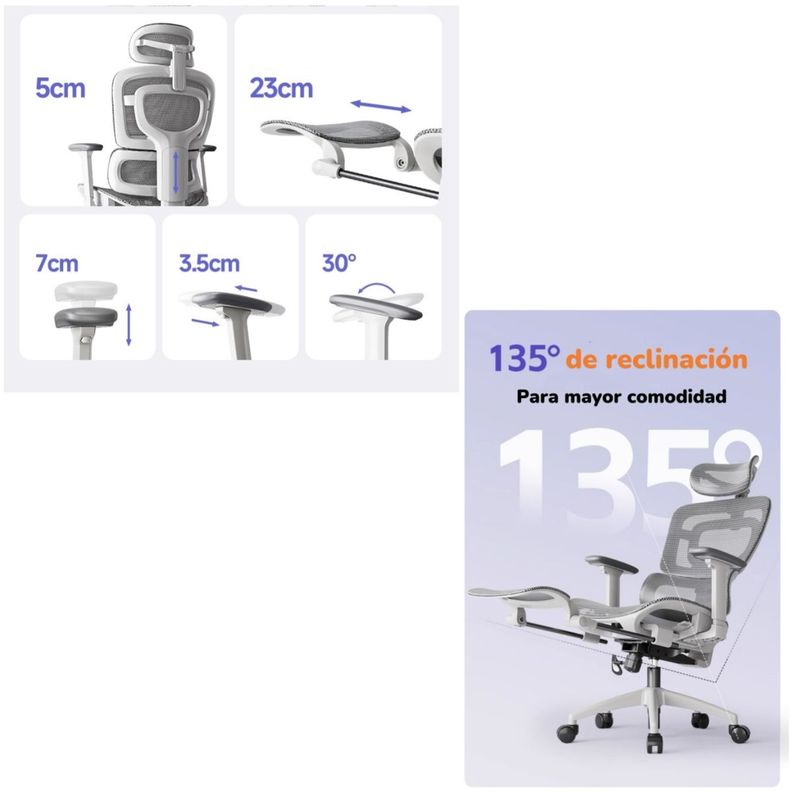Silla De Escritorio Reclinable Reposapies Q9 By LuBabycas-3