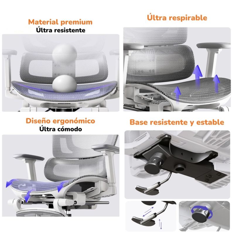 Silla De Escritorio Reclinable Reposapies Q9 By LuBabycas-6