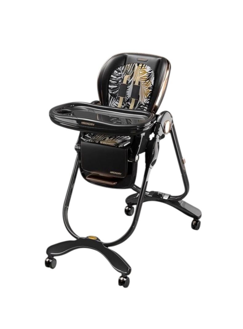 Silla De Comer Bebe Reclinable Hagaday Negra LuBabycas Negro