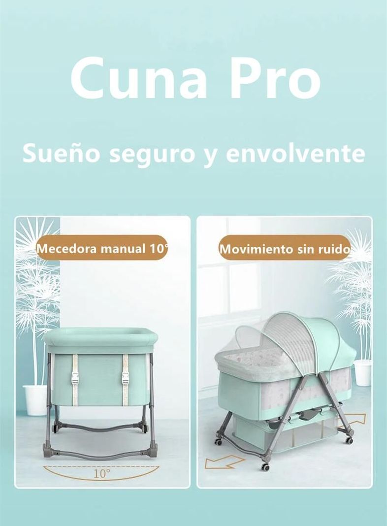 Cuna Moisés Con Accesorios Gris Lubabycas-1