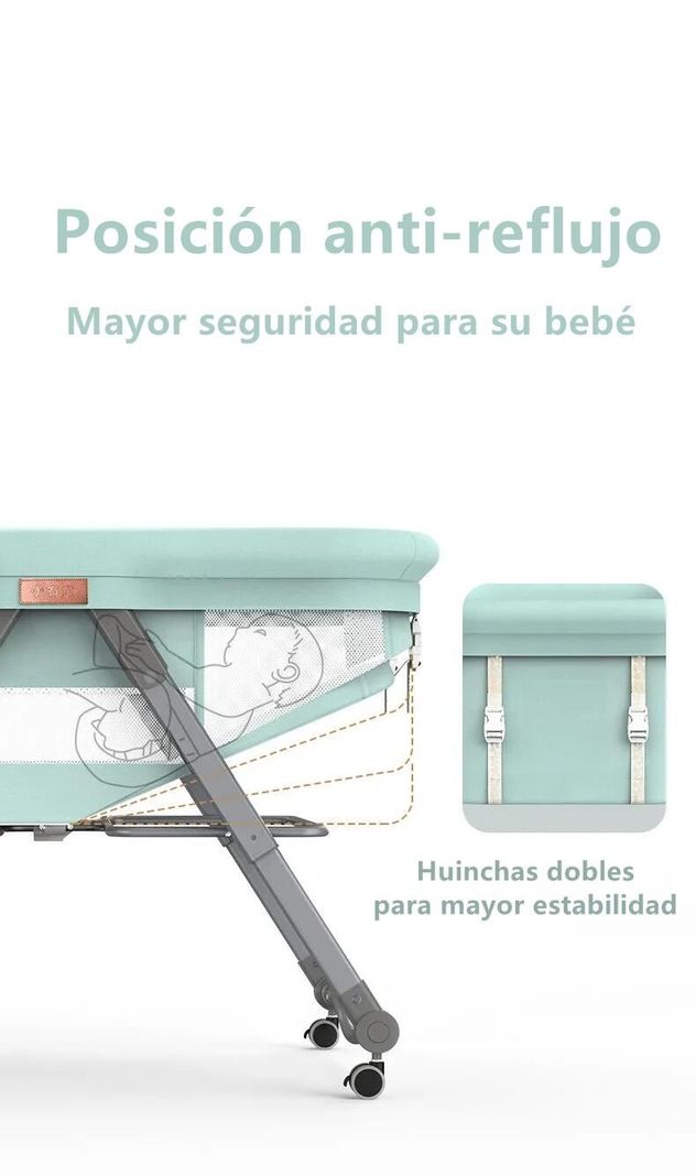 Cuna Moisés Con Accesorios Gris Lubabycas-2