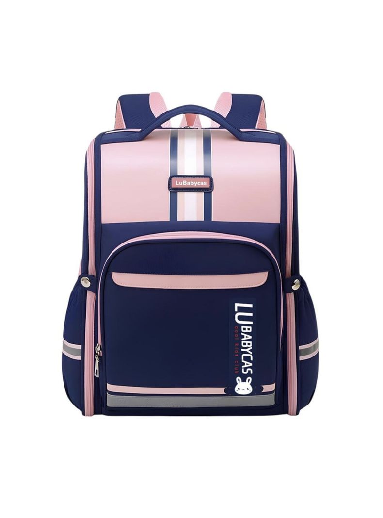 Mochila Escolar Infantil Impermeable 5S Rosada LuBabycas-0