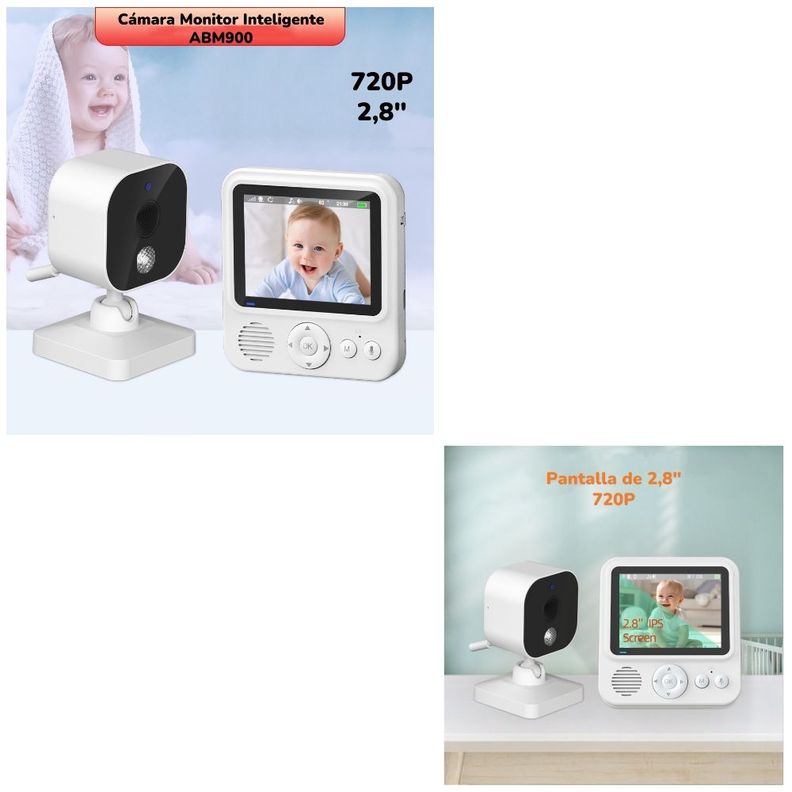 Cámara Monitor Inteligente 720P Pantalla 2,8″ LuBabycas-1
